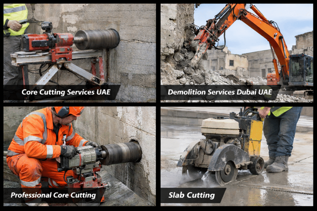 Professional core concrete cutting services in Dubai UAE