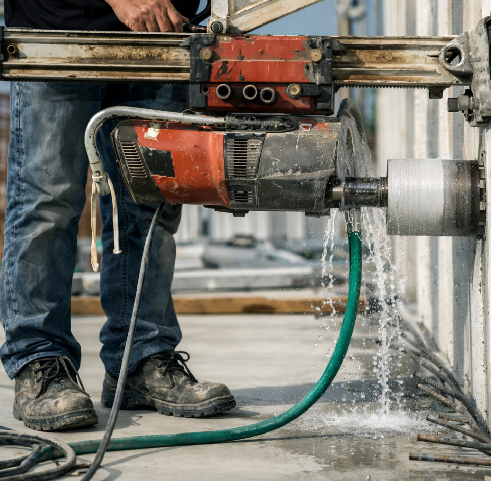 Trusted concrete cutting company in Dubai at construction site